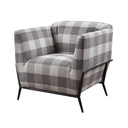 Fauteuil d'appoint Duval noir à accoudoirs évasés
