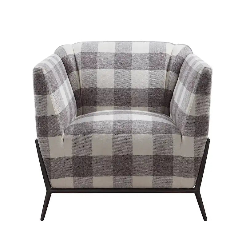 Fauteuil d'appoint Duval noir à accoudoirs évasés