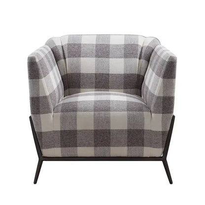 Fauteuil d'appoint Duval noir à accoudoirs évasés