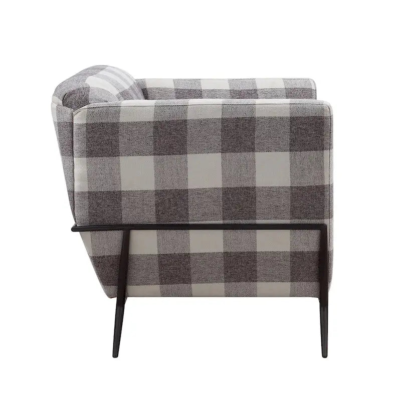 Fauteuil d'appoint Duval noir à accoudoirs évasés
