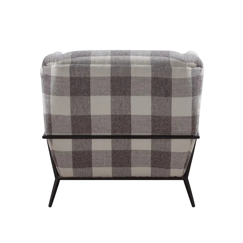 Fauteuil d'appoint Duval noir à accoudoirs évasés