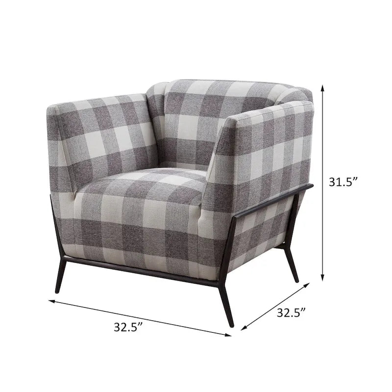 Fauteuil d'appoint Duval noir à accoudoirs évasés