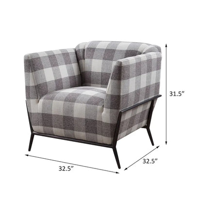 Fauteuil d'appoint Duval noir à accoudoirs évasés
