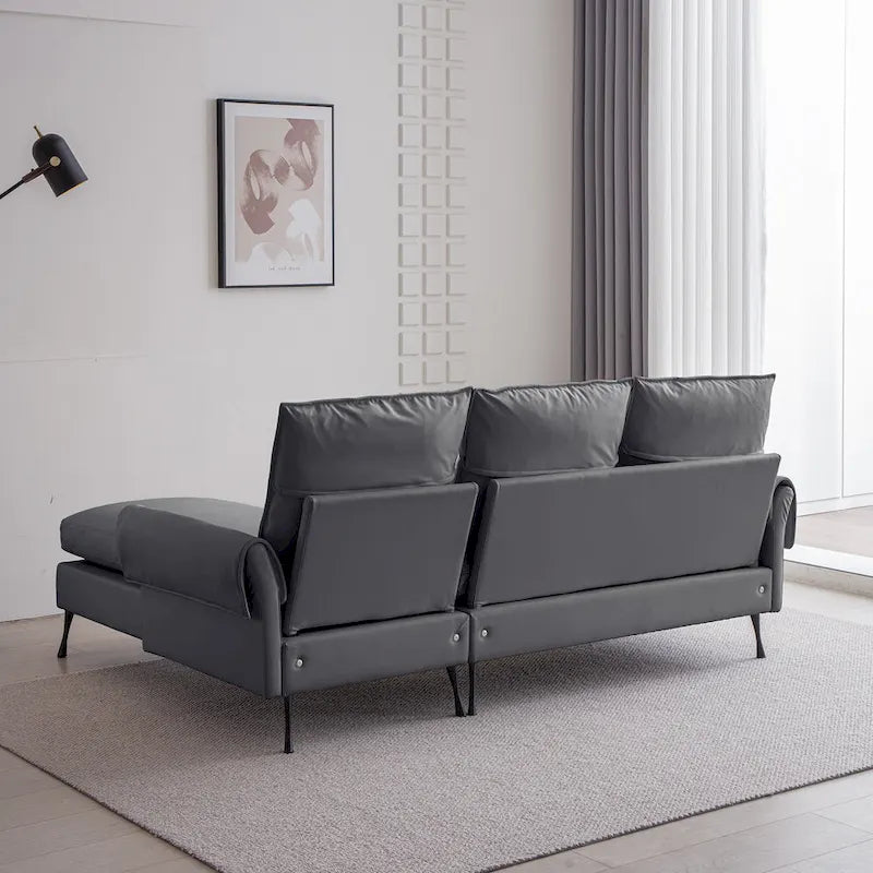 Canapé d'angle moderne avec méridienne réversible