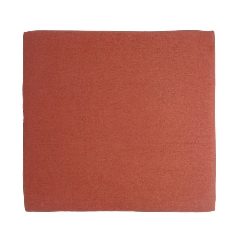 Pouf carré corail style Mid-Century avec pieds en hévéa par Christopher Knight Home