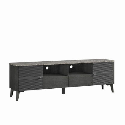 Meuble TV élégant de 70 pouces avec plateau imprimé marbre - Largeur 70 pouces