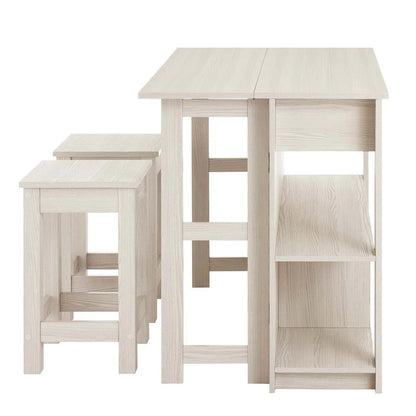 Ensemble îlot de cuisine et tabouret Meadowbrook 3 pièces