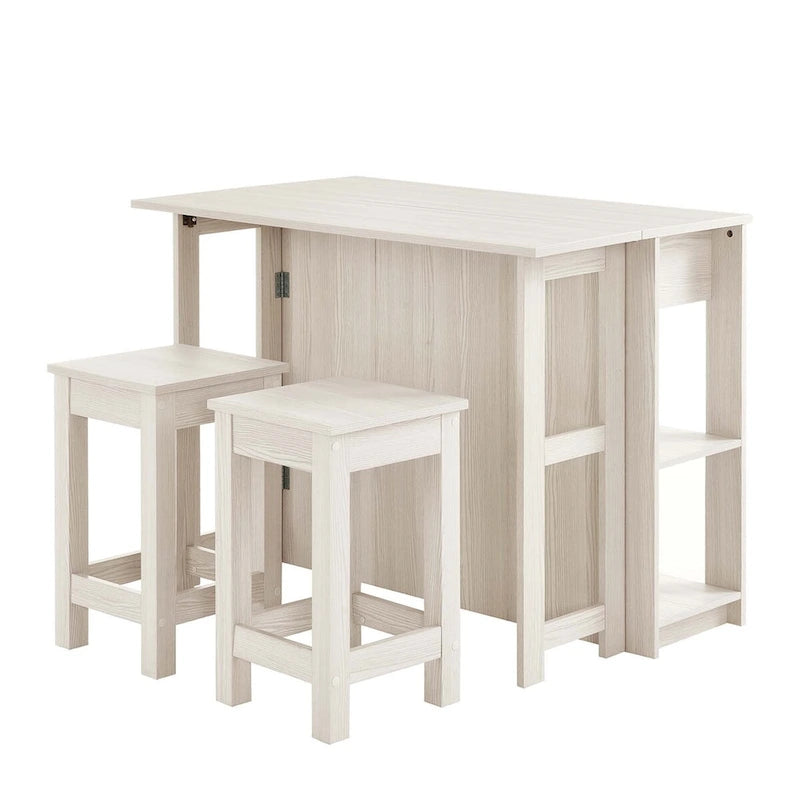 Ensemble îlot de cuisine et tabouret Meadowbrook 3 pièces