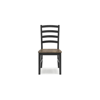 Chaise de salle à manger marron/noir Signature Design by Ashley Wildenauer - 48 cm (L) x 59 cm (P) x 99 cm (H)