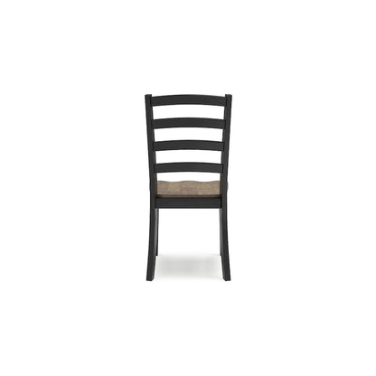 Chaise de salle à manger marron/noir Signature Design by Ashley Wildenauer - 48 cm (L) x 59 cm (P) x 99 cm (H)