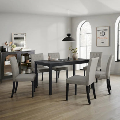 Chaise de salle à manger en bois CraftPorch Glam 7 pièces