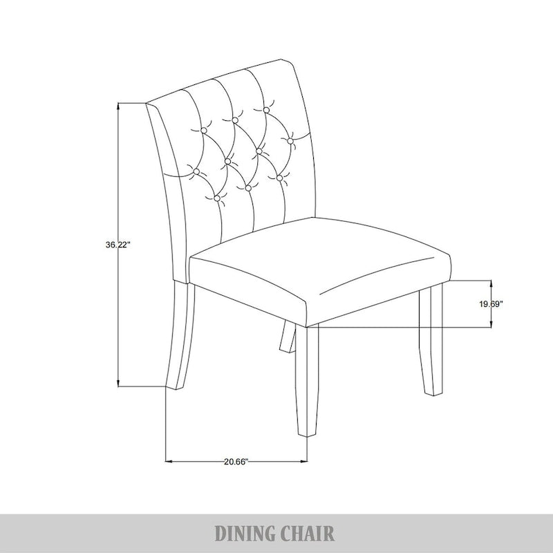 Chaise de salle à manger en bois CraftPorch Glam 7 pièces