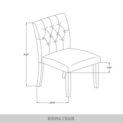 Chaise de salle à manger en bois CraftPorch Glam 7 pièces