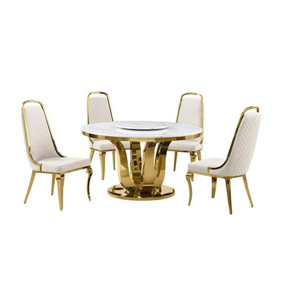 Ensemble de salle à manger rond 5 pièces Best Quality Furniture D325-SC314-7