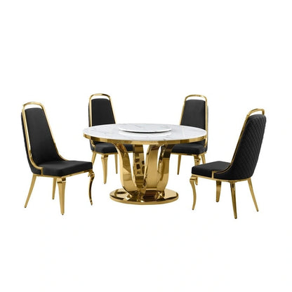 Ensemble de salle à manger rond 5 pièces Best Quality Furniture D325-SC314-7