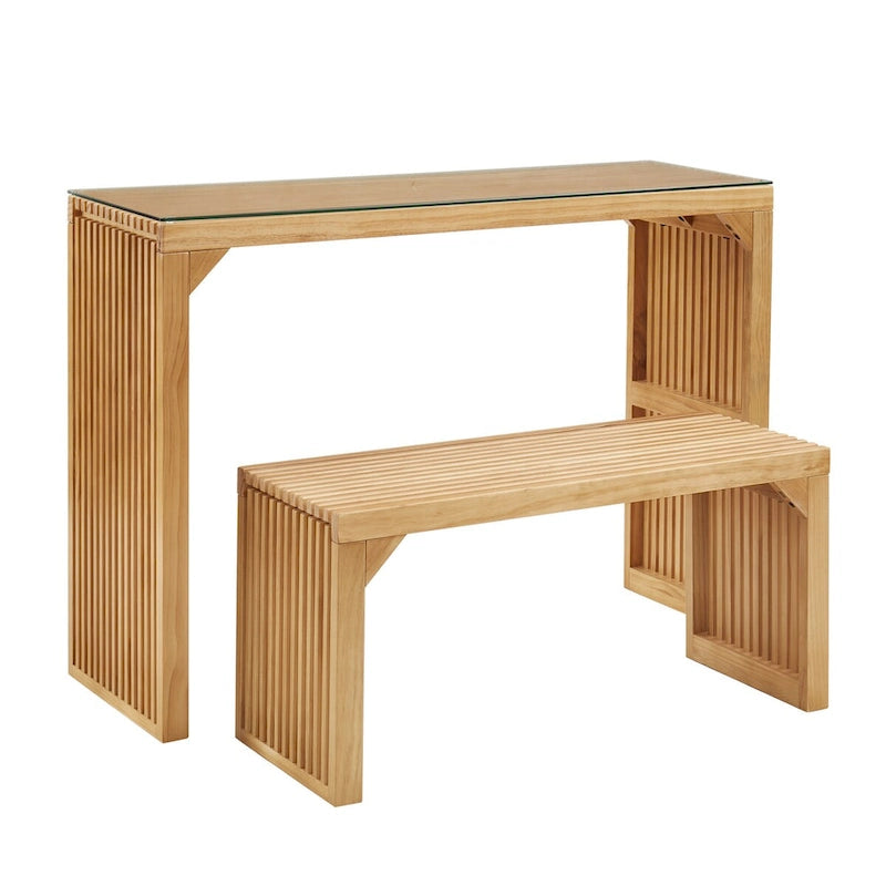 Ensemble de salle à manger 3 pièces (banc et table)