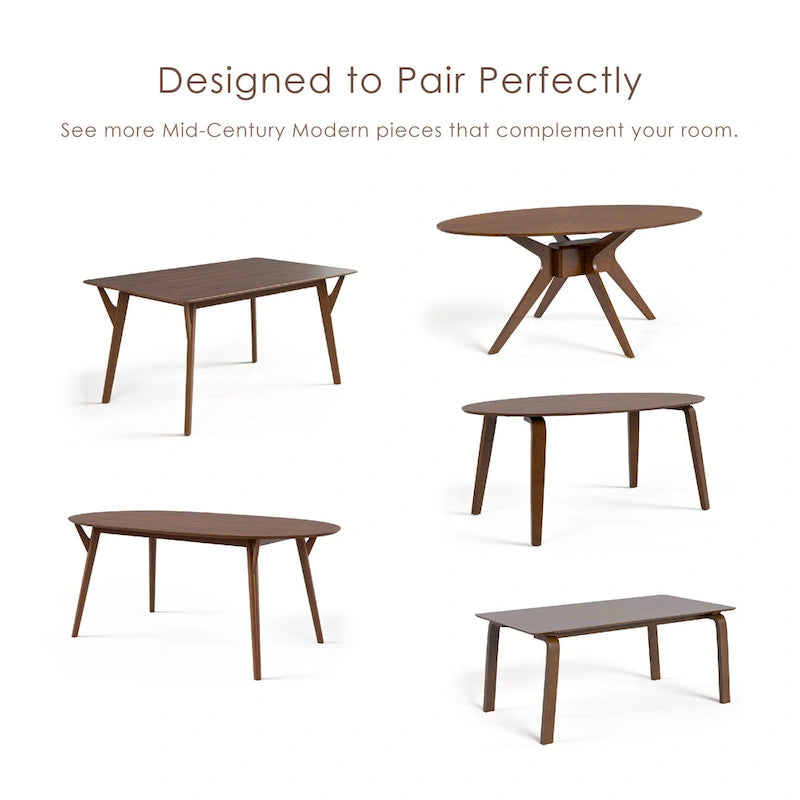 Ensemble de table à manger en bois 7 pièces Beck Mid-century de Furniture of America