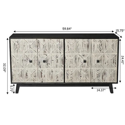 Buffet vintage à 59 844 portes, buffet autoportant, meuble de rangement
