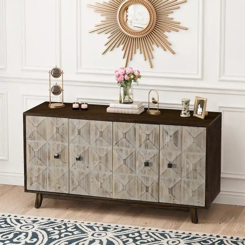 Buffet vintage à 59 844 portes, buffet autoportant, meuble de rangement
