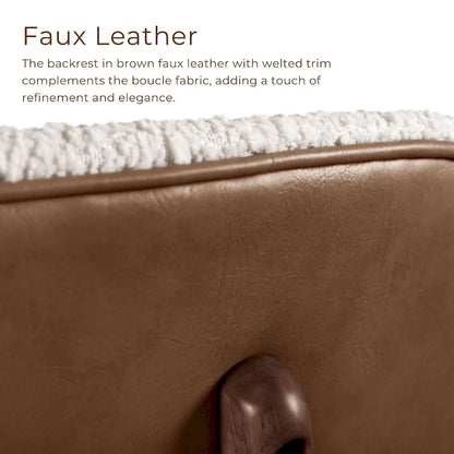 Ensemble de salle à manger 7 pièces Beau II en noyer style milieu du siècle de Furniture of America