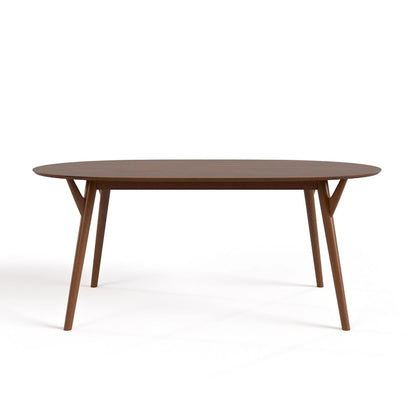 Ensemble de salle à manger 7 pièces Beau II en noyer style milieu du siècle de Furniture of America