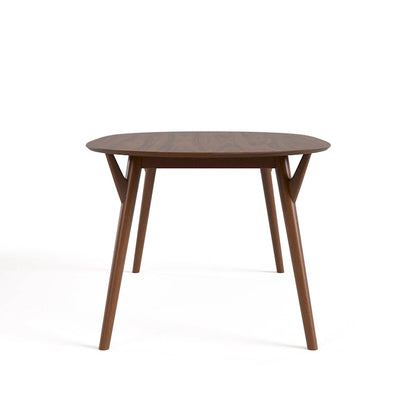 Ensemble de salle à manger 7 pièces Beau II en noyer style milieu du siècle de Furniture of America