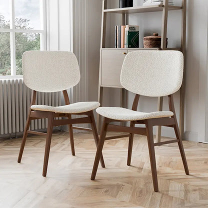 Ensemble de salle à manger 7 pièces Beau II en noyer style milieu du siècle de Furniture of America