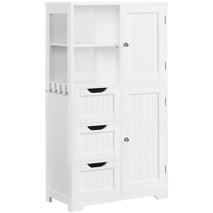 Yaheetech Bathroom Storage Cabinet With Open Compartments Freestanding Floor Cabinet, White - N/A