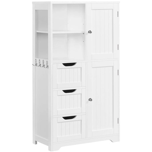 Yaheetech Bathroom Storage Cabinet With Open Compartments Freestanding Floor Cabinet, White - N/A