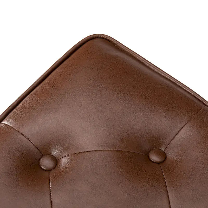 Ensemble de 2 poufs Glitzhome 22W en similicuir capitonné