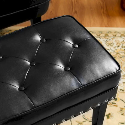 Ensemble de 2 poufs Glitzhome 22W en similicuir capitonné