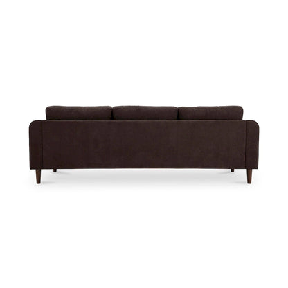Canapé d'angle Drew de NADAAL STUDIOS avec méridienne réversible, marron foncé - 98 x 59,2 x 33,5