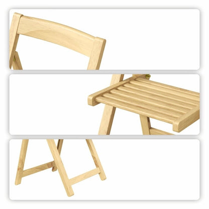 Ensemble de 2 chaises d'extérieur Stateside en bois résistant aux intempéries, pliables et compactes.