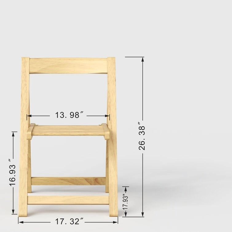 Ensemble de 2 chaises d'extérieur Stateside en bois résistant aux intempéries, pliables et compactes.