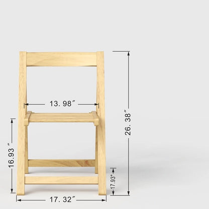 Ensemble de 2 chaises d'extérieur Stateside en bois résistant aux intempéries, pliables et compactes.