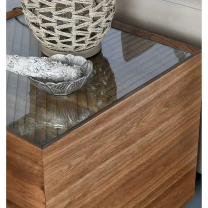 Table d'appoint en bois brun Classic Home Santa Barbara 26